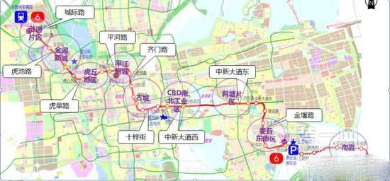 苏州地铁6号线最新线路图 29座站点已初步敲定